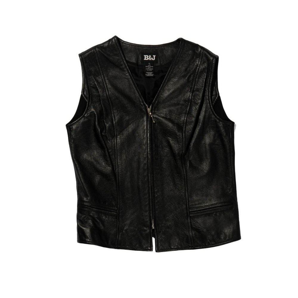Black Leather Vest